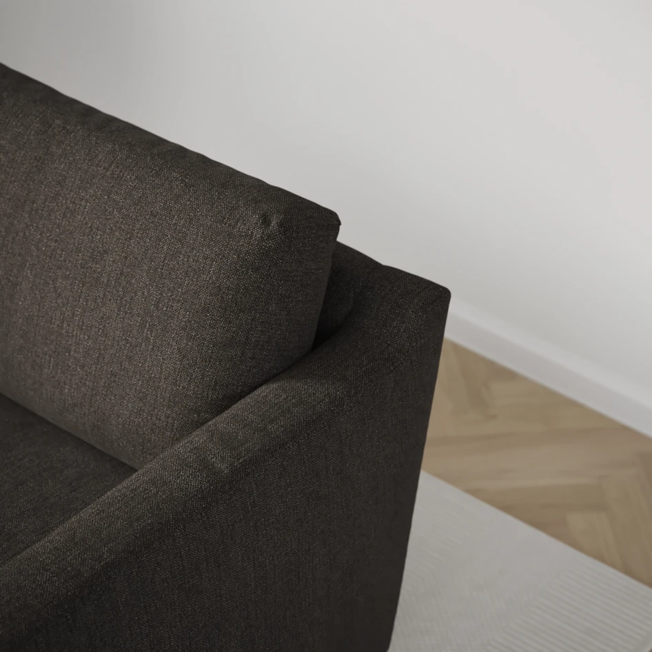 Friday - Hörnsoffa, 2+3-sits - Brun