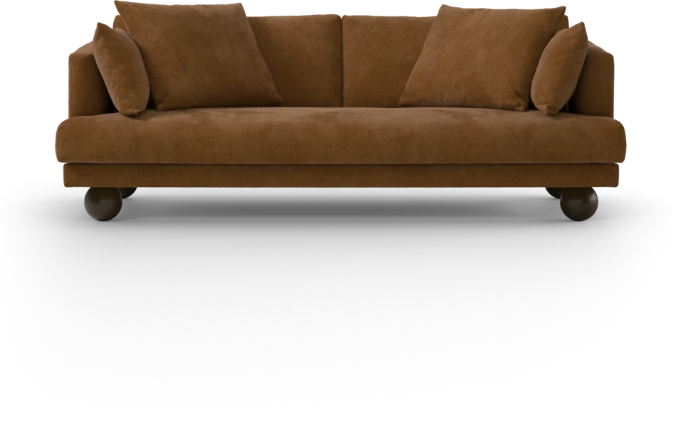 Harper - 3-sits soffa, hel dyna - Orange