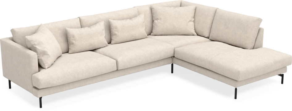 Harper - 3-sits soffa med divan höger - Vit
