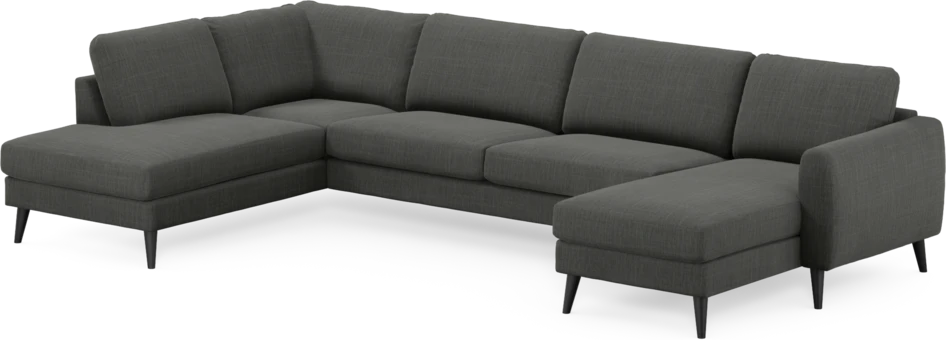 Bridge - 3-sits soffa med divan vänster och schäslong höger - Grå