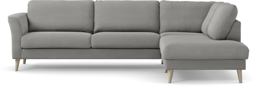 Bridge - 3-sits soffa med divan höger - Grå