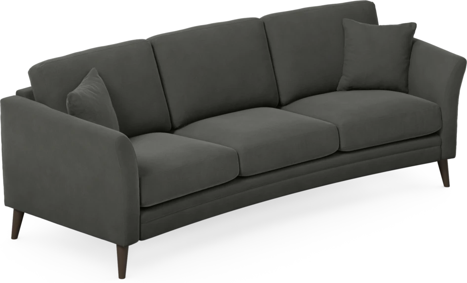 Eden - 3-sits soffa svängd - Grå
