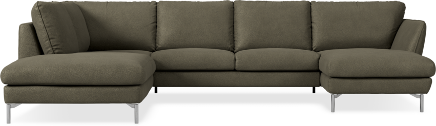 Madison Lux - 2-sits soffa med divan vänster och schäslong höger - Brun