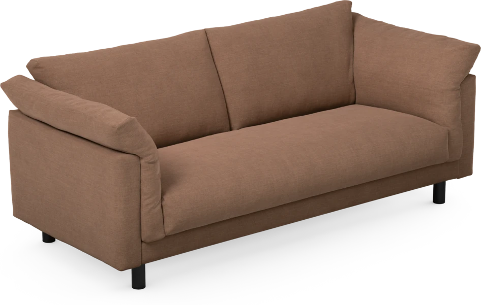 Cherrie - 2,5-sits soffa, hel dyna, fast klädsel - Orange