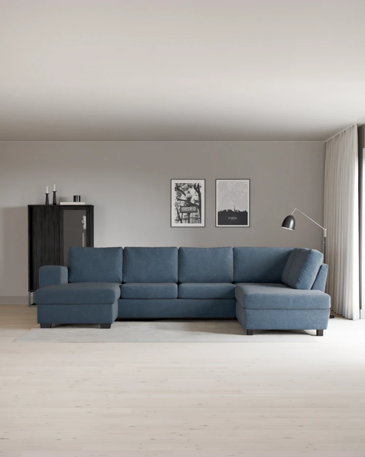 Friday - 3-sits soffa med schäslong vänster och divan höger - inspiration