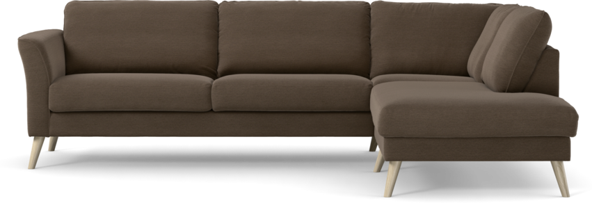 Bridge - 3-sits soffa med divan höger - Brun