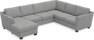 Friday - Hörnsoffa, 3+2-sits med schäslong vänster - Grå