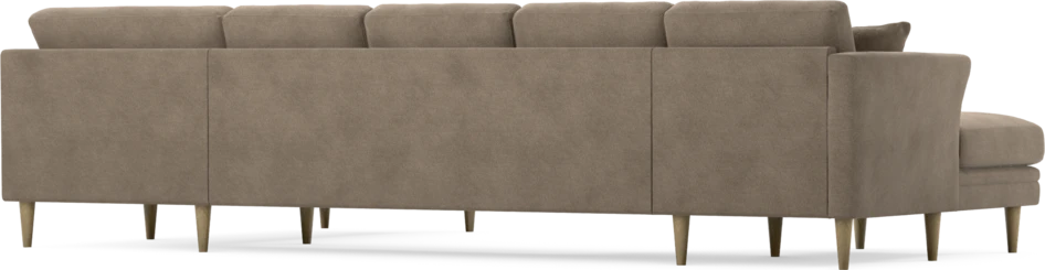 Eden - 3-sits soffa med schäslong vänster och divan höger - Brun
