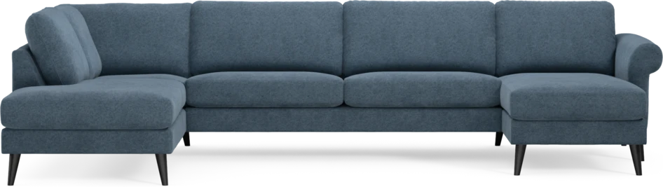 Bridge - 3-sits soffa med divan vänster och schäslong höger - Blå