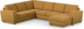 Friday - Hörnsoffa, 2+3-sits med schäslong höger - Gul