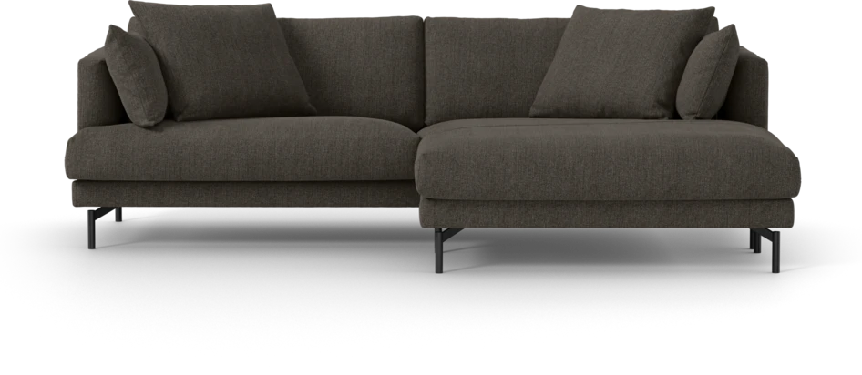 Harper - 4-sits med schäslong XL höger - Brun