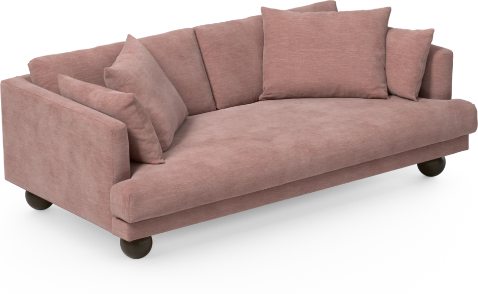 Harper - 3-sits soffa, hel dyna - Rosa