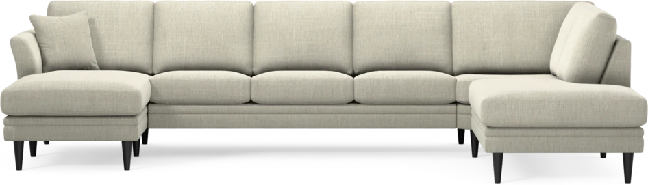 Eden - 3-sits soffa med schäslong vänster och divan höger - Beige