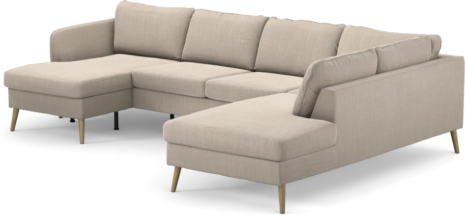 County - 3-sits soffa med schäslong vänster och divan höger - Beige