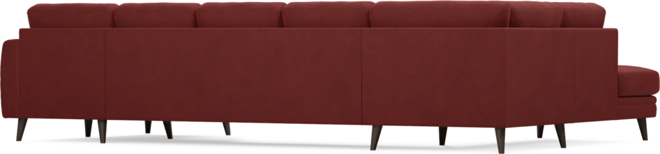 Eden - 3-sits soffa med divan vänster och schäslong höger - Röd