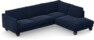 Madison Lux - 3-sits soffa med divan höger - Blå