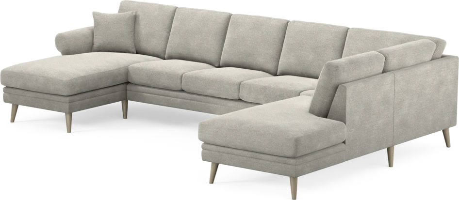 Eden - 3-sits soffa med schäslong vänster och divan höger - Grå