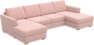 Friday - 2-sits soffa med två schäslonger - Rosa