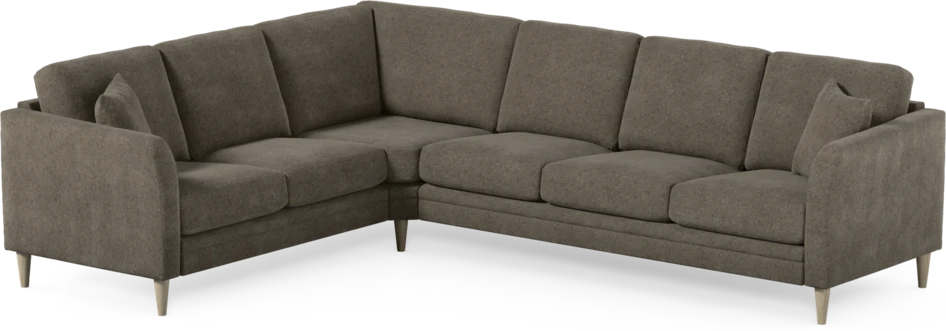 Eden - Hörnsoffa, 2+3-sits - Brun