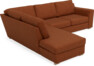 Friday - 2,5-sits soffa med divan vänster - Orange
