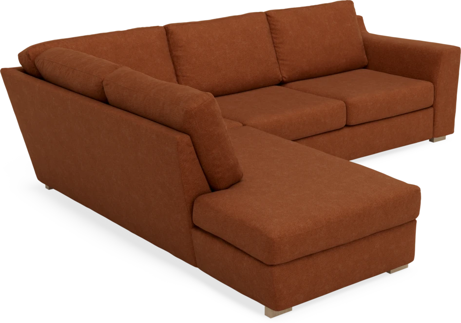 Friday - 2,5-sits soffa med divan vänster - Orange
