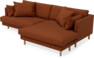 Harper - 4-sits med schäslong XL höger - Orange