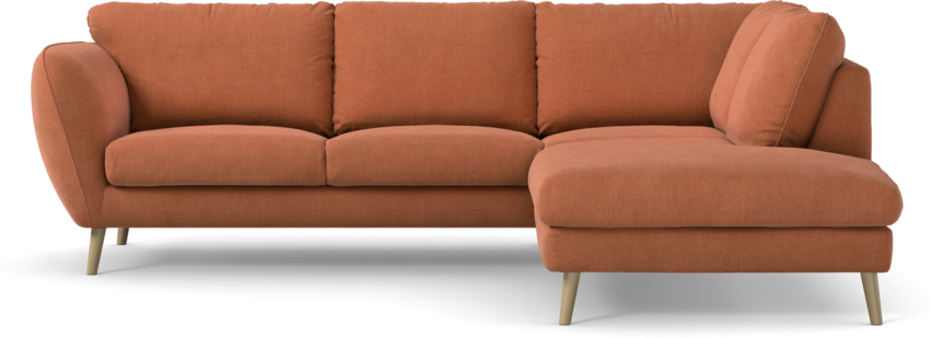 Madison Lux - 2-sits soffa med divan höger - Orange