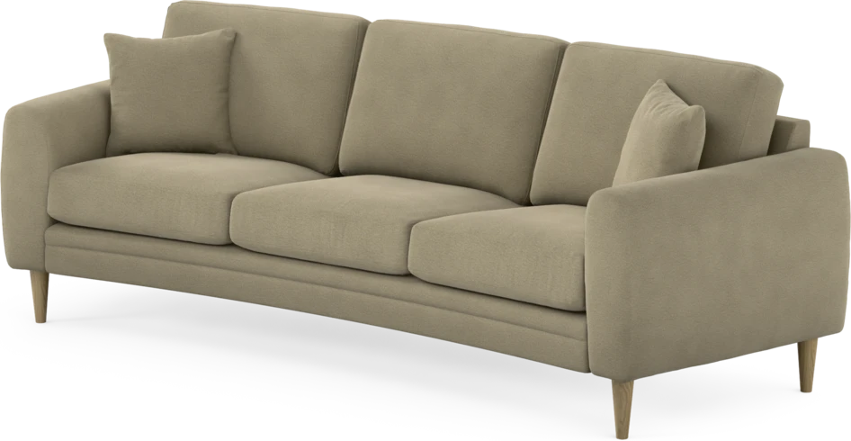 Eden - 3-sits soffa svängd - Beige