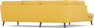 Madison Lux - 2-sits soffa med divan vänster - Gul