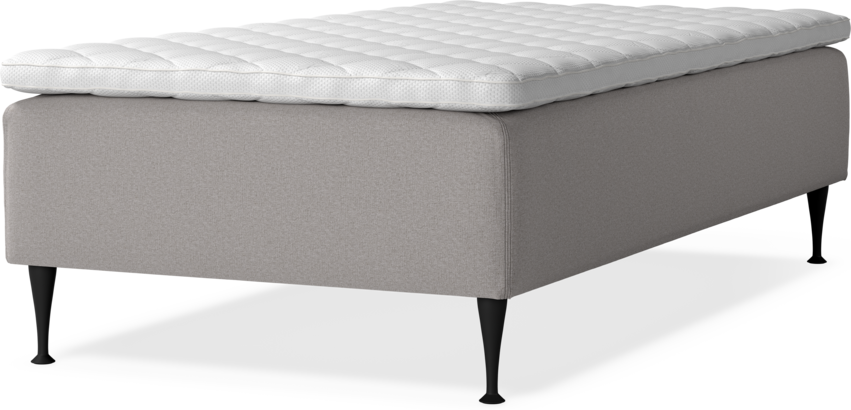 Delux Dream - Ramsäng, enkelsäng med bäddmadrass - Grå