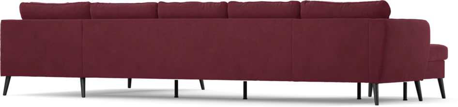 County - 4-sits soffa med schäslong vänster och divan höger - Röd