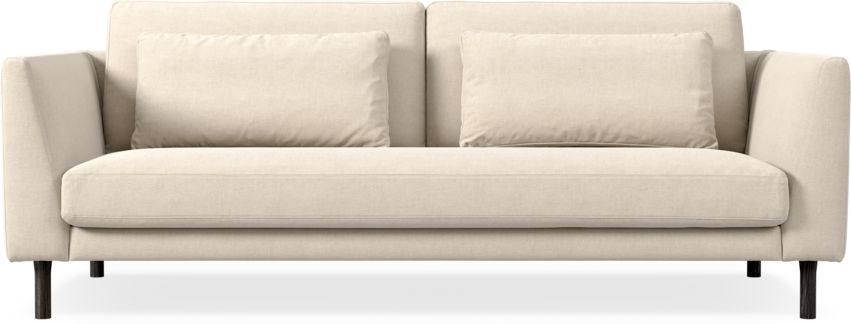Willow - 3-sits soffa, hel dyna, fast klädsel - Beige