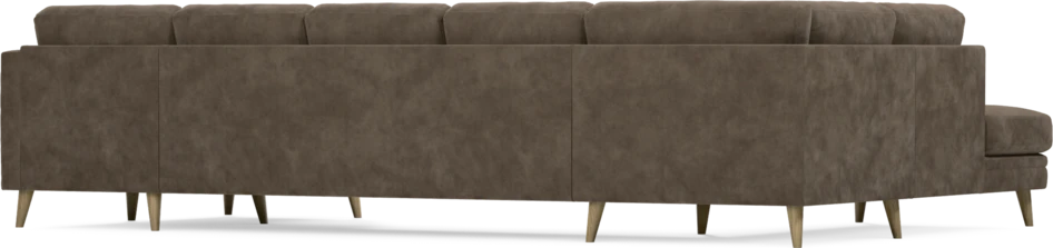 Eden - 3-sits soffa med divan vänster och schäslong höger - Brun