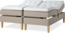 Delux Sense - Ställbar säng, dubbelsäng med bäddmadrass - Beige