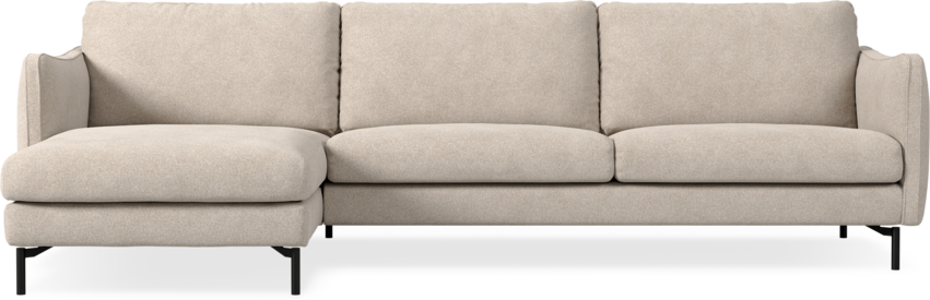Madison Lux - 3-sits soffa med schäslong vänster - Vit