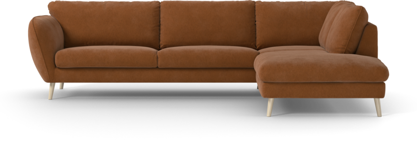 Madison Lux - 3-sits soffa med divan höger - Orange