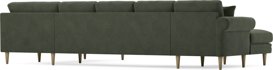 Eden - 3-sits soffa med schäslong vänster och divan höger - Grön