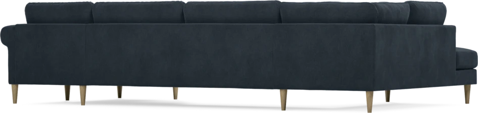 Bridge - 3-sits soffa med divan vänster och schäslong höger - Blå