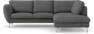 Madison Lux - 2-sits soffa med divan höger - Vit