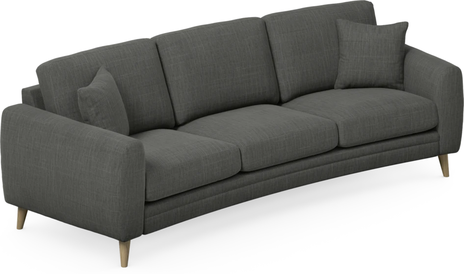 Eden - 3-sits soffa svängd - Grå