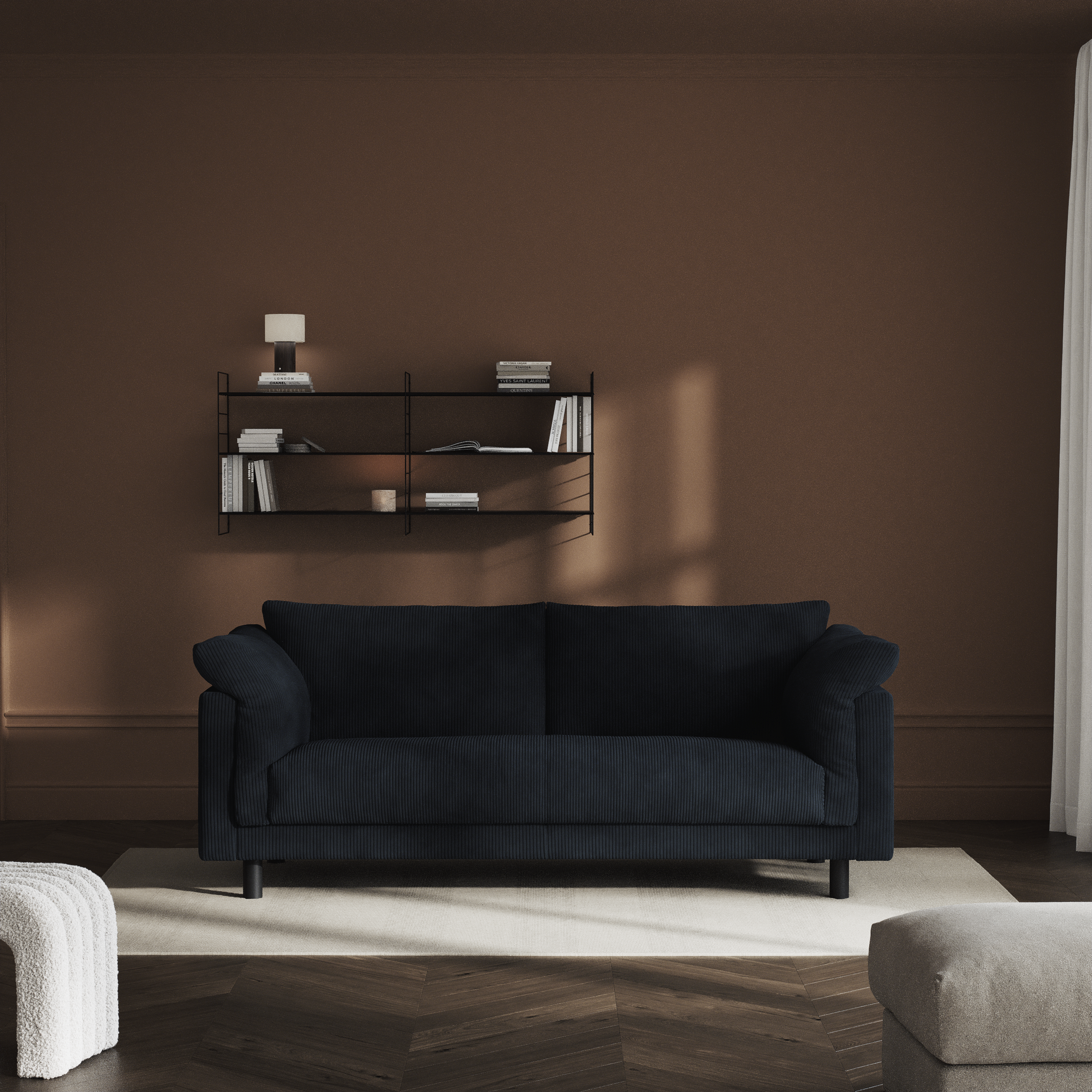 Cherrie - 2,5-sits soffa, hel dyna, fast klädsel - inspiration
