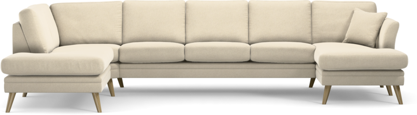 Eden - 3-sits soffa med divan vänster och schäslong höger - Beige