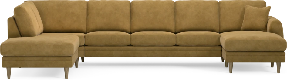 Eden - 3-sits soffa med divan vänster och schäslong höger - Gul