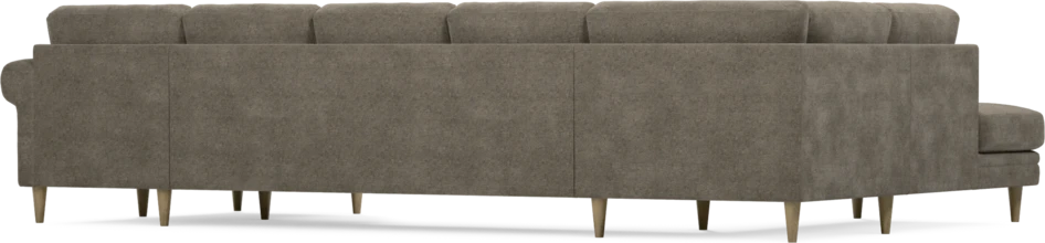 Eden - 3-sits soffa med divan vänster och schäslong höger - Brun