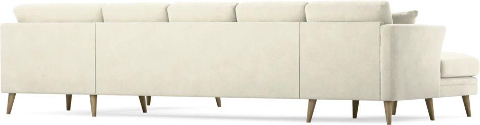 Eden - 3-sits soffa med schäslong vänster och divan höger - Vit