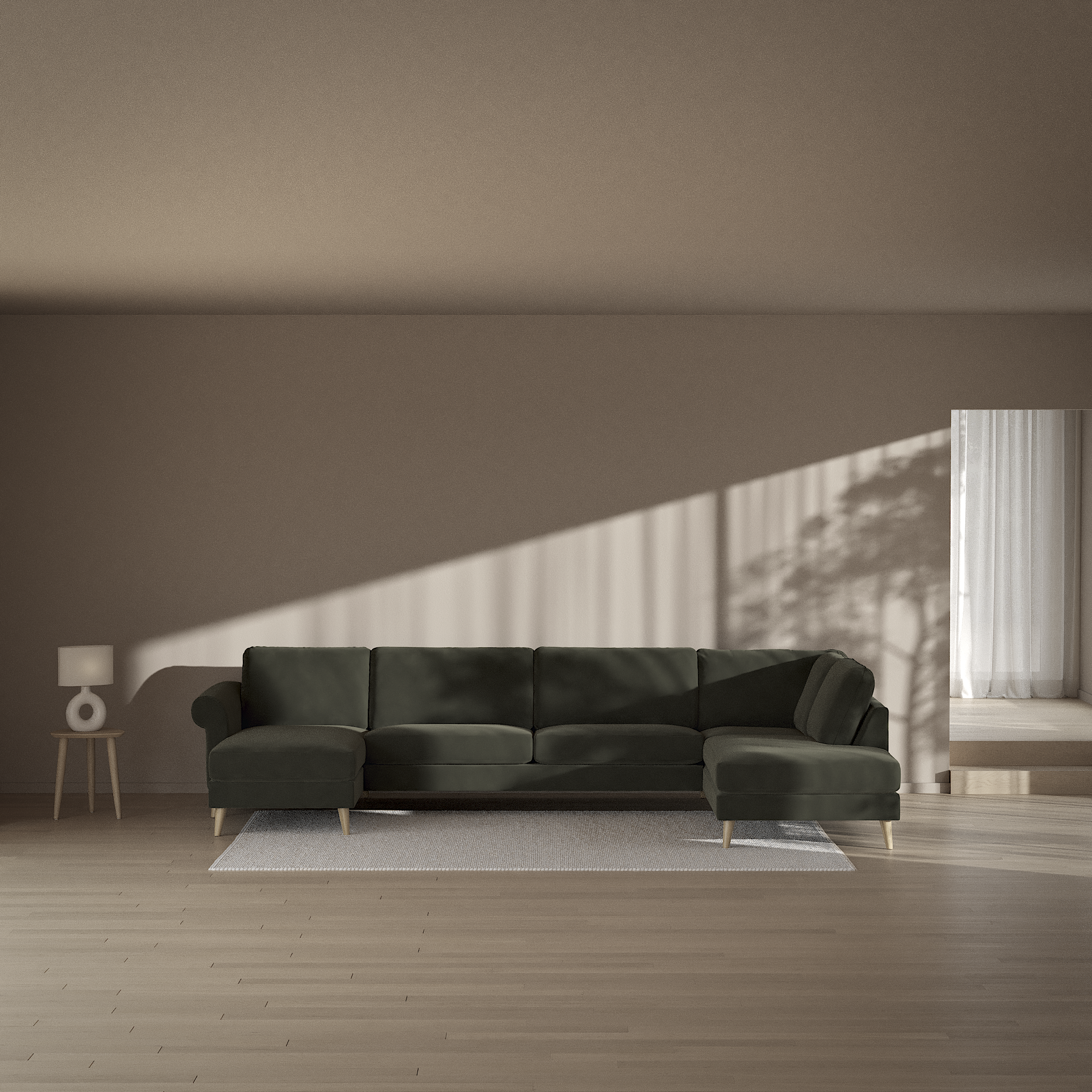 Bridge - 3-sits soffa med schäslong vänster och divan höger - inspiration