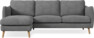 Madison Lux - 2-sits soffa med schäslong vänster - Vit