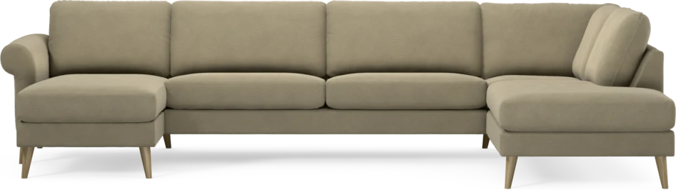 Bridge - 3-sits soffa med schäslong vänster och divan höger - Beige