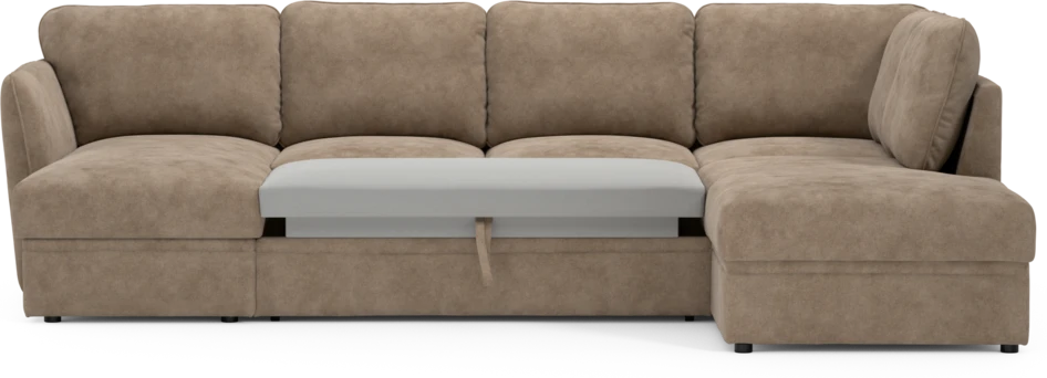 Öland - Bäddsoffa med schäslong vänster och divan höger - Beige