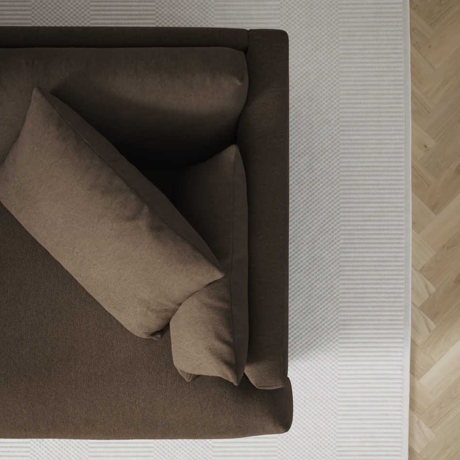 Harper - 3-sits soffa, hel dyna - Brun